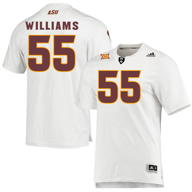 #55 Ramar Williams Arizona State Sun Devils College Football Jerseys Stitched-White